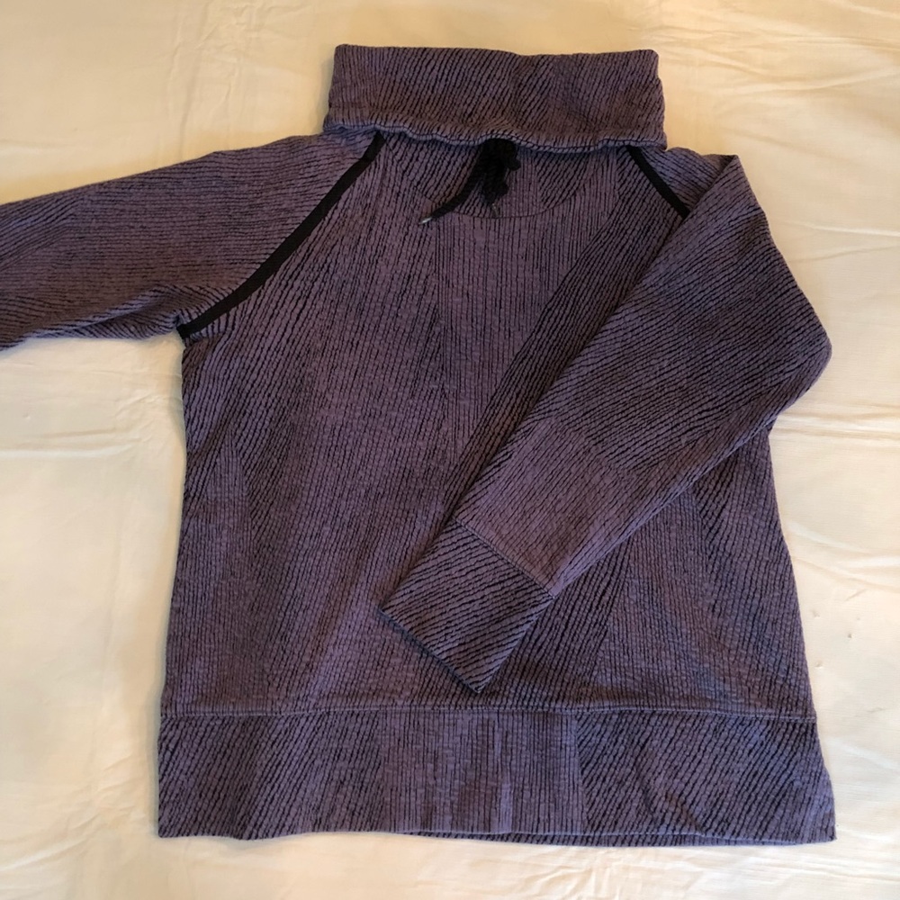 Purple turtleneck sweater